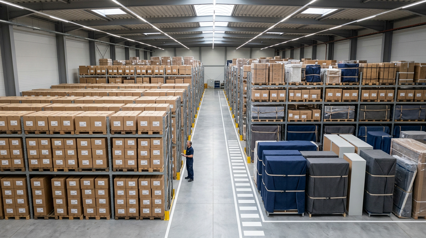 Servicio de almacenaje durante mudanza en México con instalaciones profesionales seguras y organizadas IMS Movers