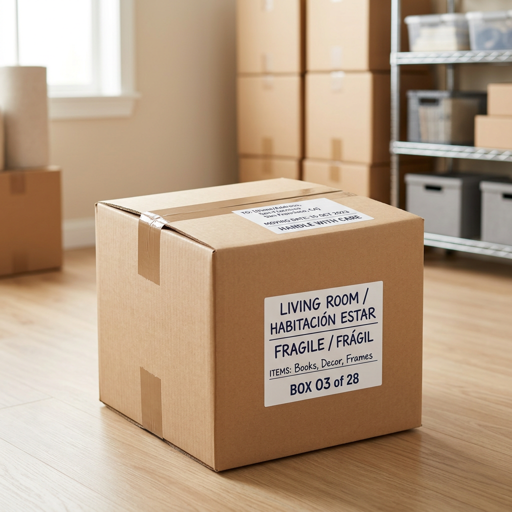 empaque profesional mudanza México cajas etiquetadas