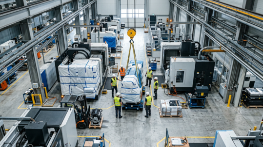 Traslado de maquinaria industrial México servicio especializado IMS Movers relocación de planta nacional e internacional