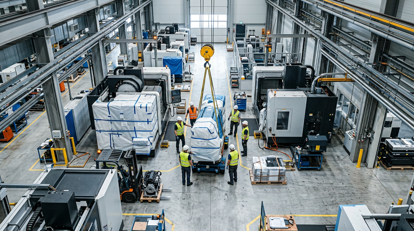 Traslado de maquinaria industrial México servicio especializado IMS Movers relocación de planta nacional e internacional